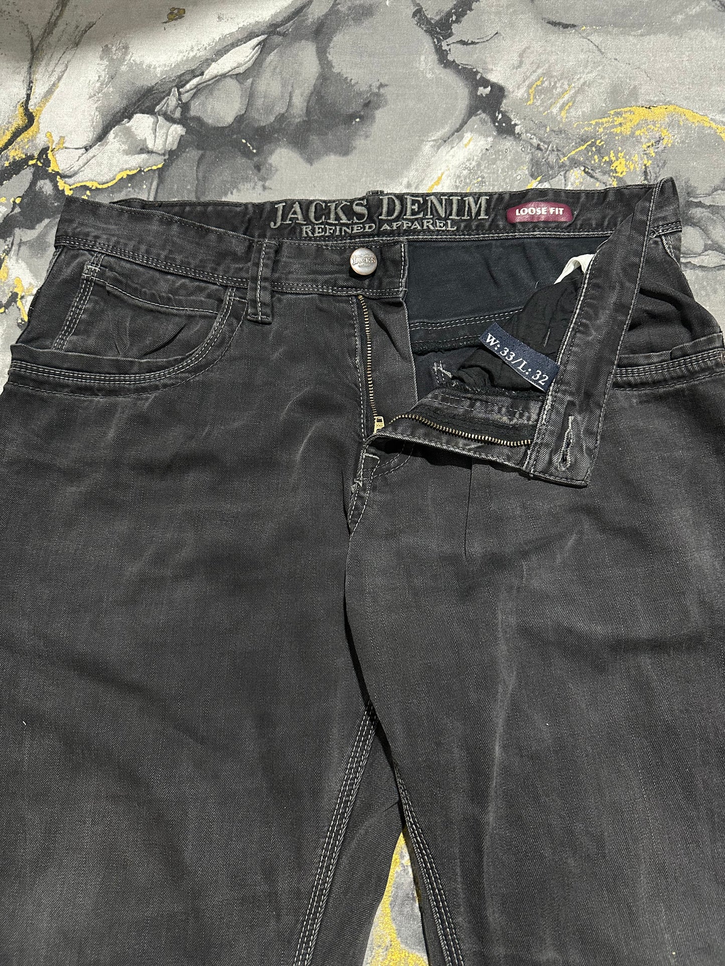 Jack Denims Black Baggy Fit Jeans
