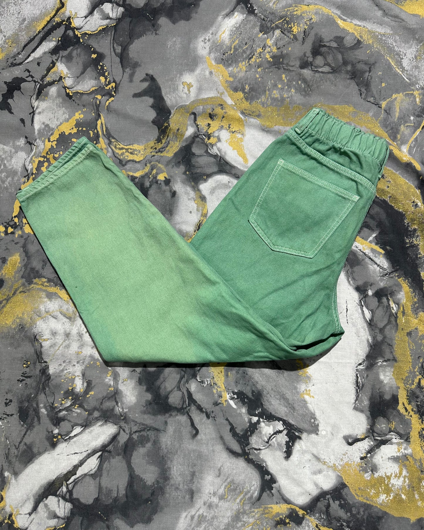 H&M Light Matcha Relaxed Fit Baggy Jeans