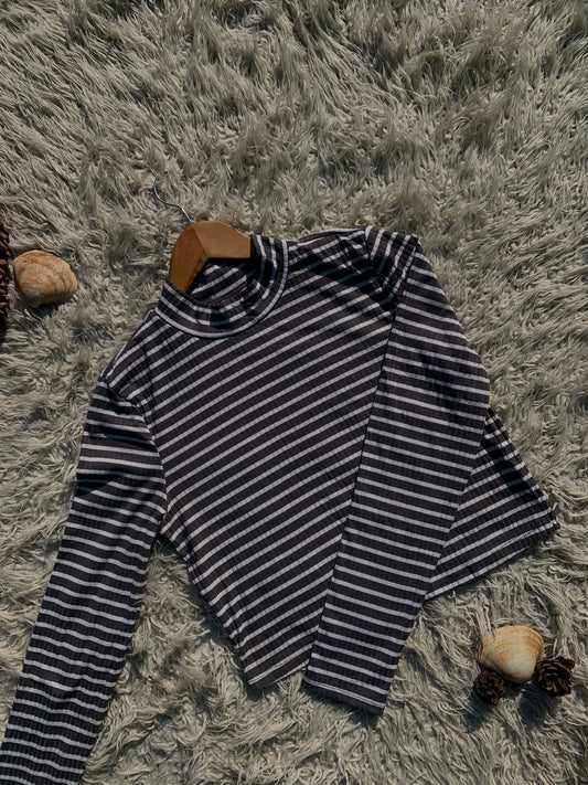 Grey-White Striped Shirt