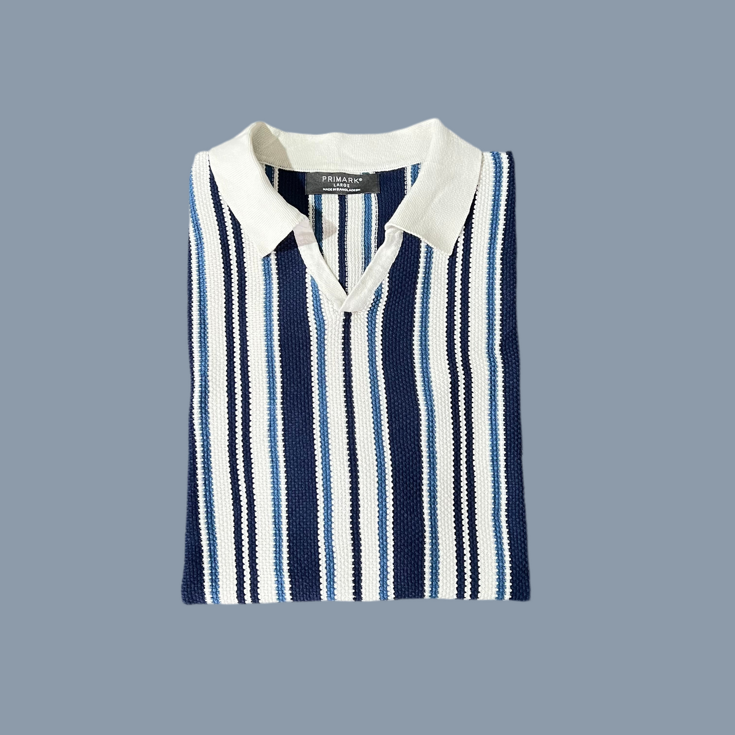 Multi Colour Stripped Busan Collar Knitted Polo