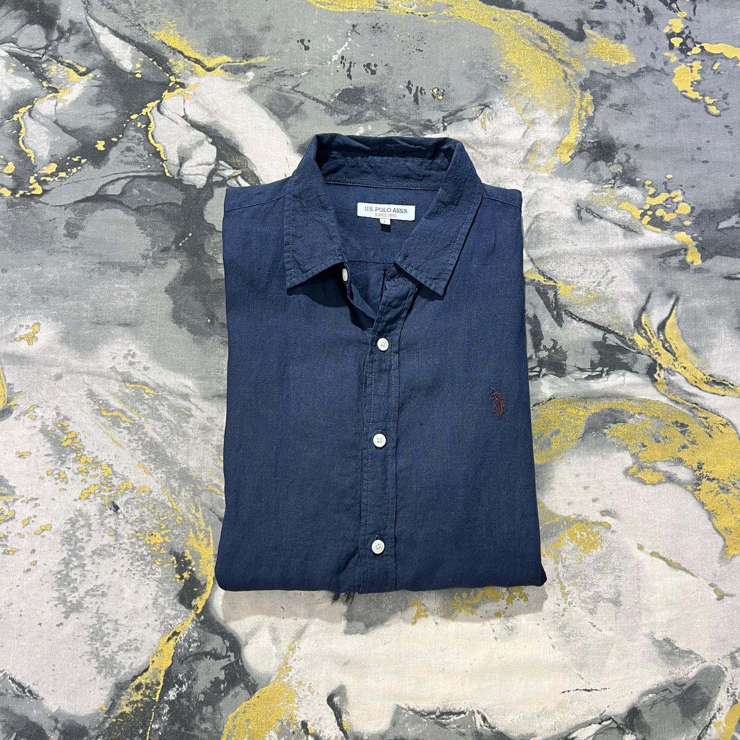 Dark Blue Button Down Shirt
