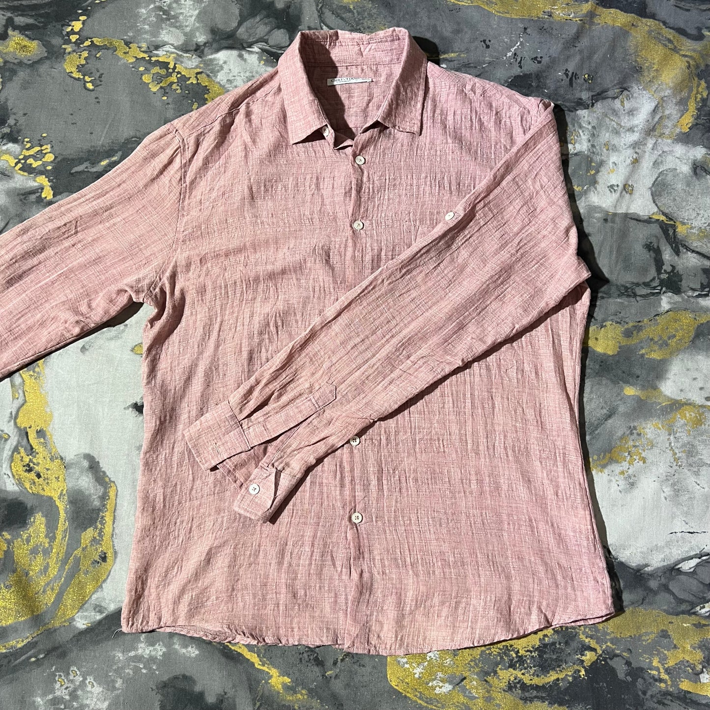Pink Linen Full Sleeves Buttoned Down