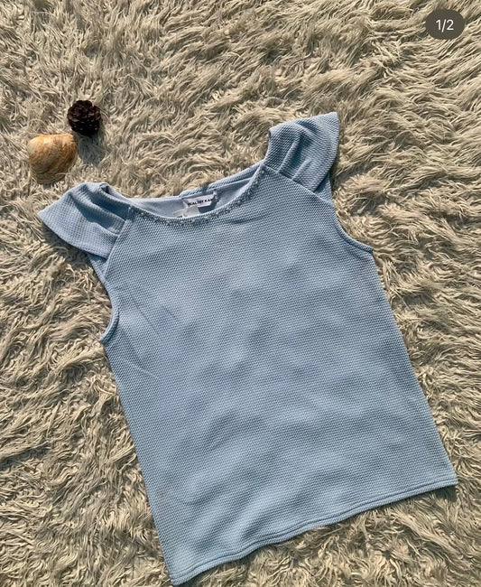 Sky-Blue Textured Shirt