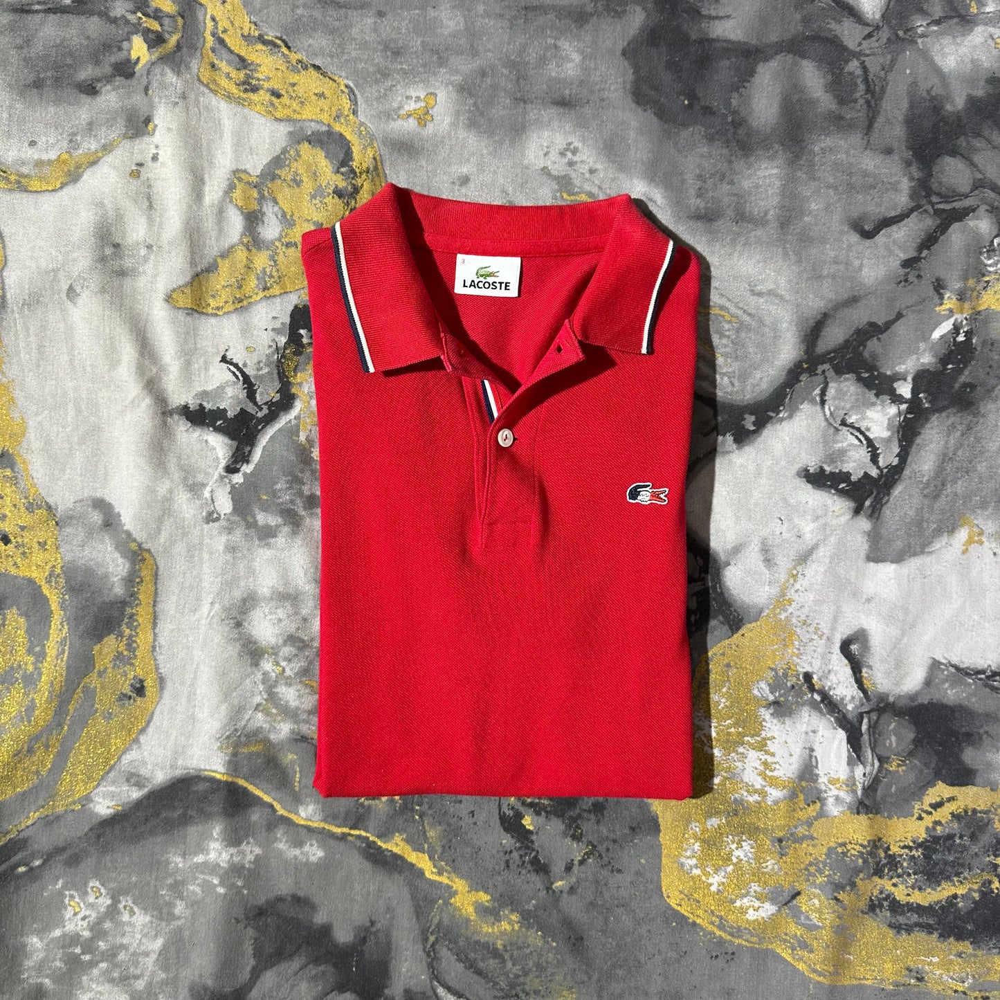 Lacoste Collector Edition Pique Cotton Red Polo