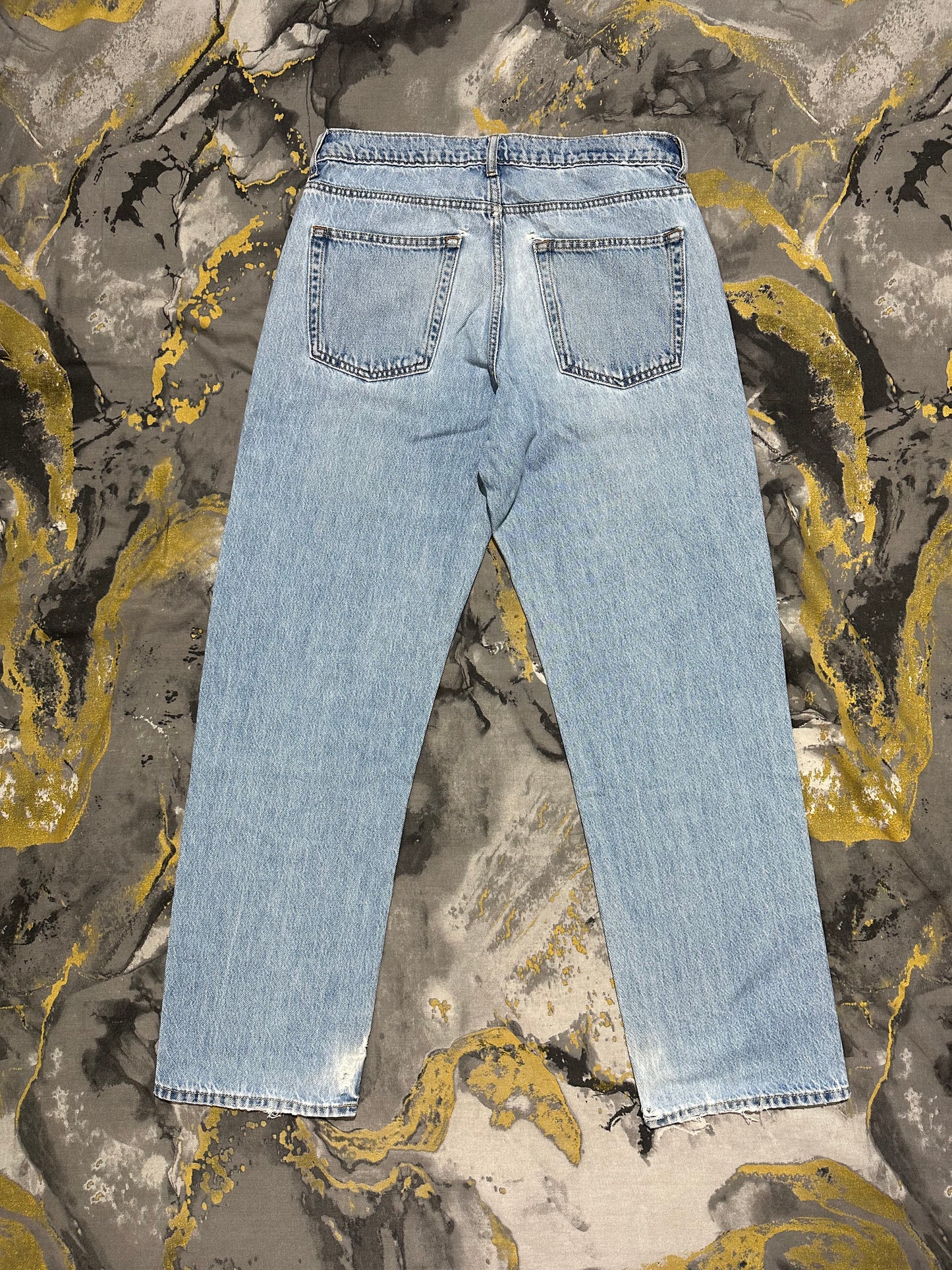 Baggy Straight Fit Blue Denim Jeans