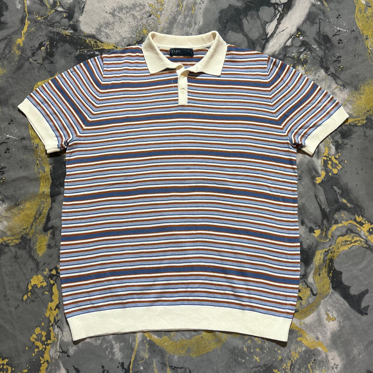 Multi Colour Striped Knitted Polo