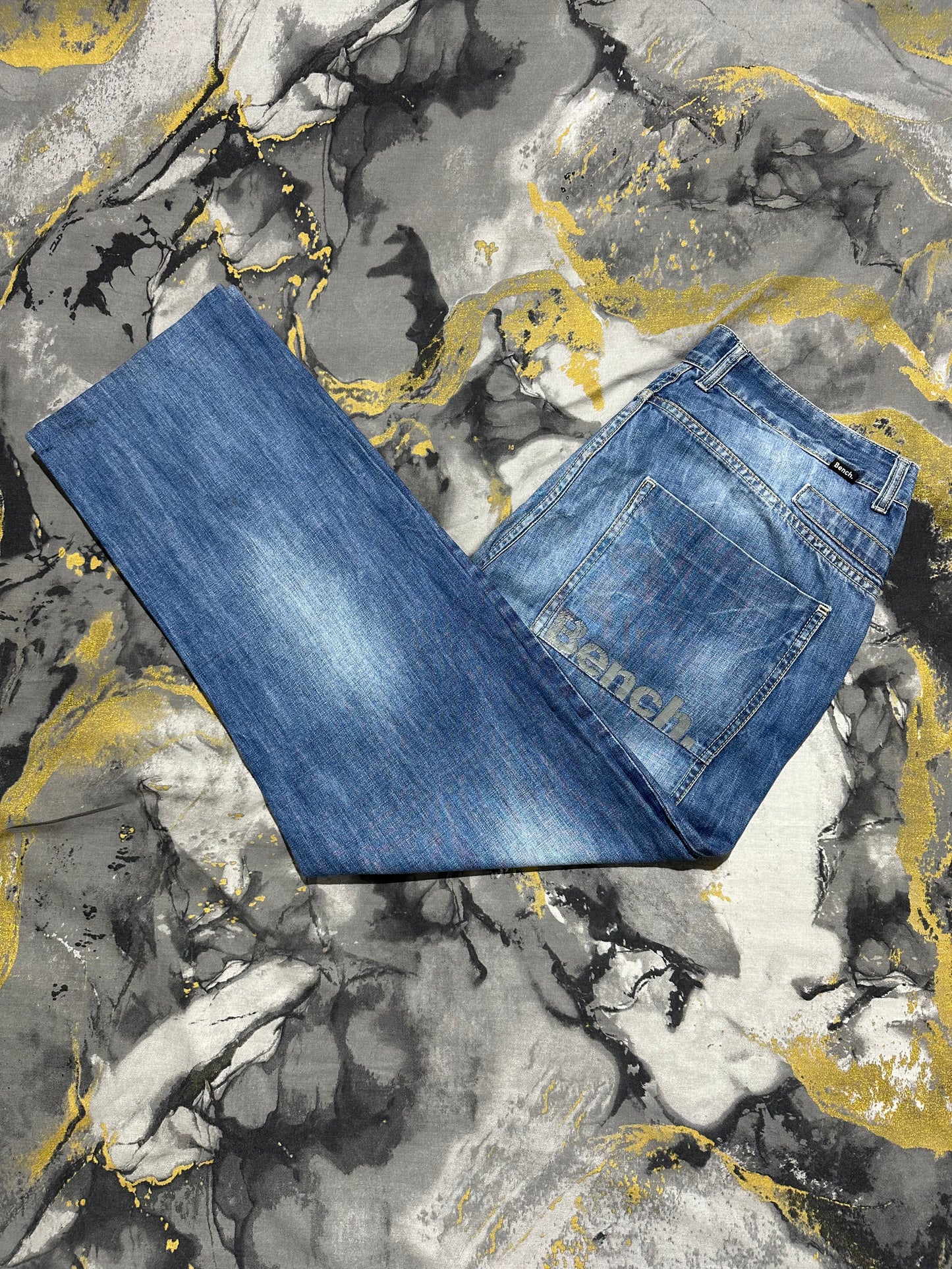 Bench Blue Wash Baggy Jeans