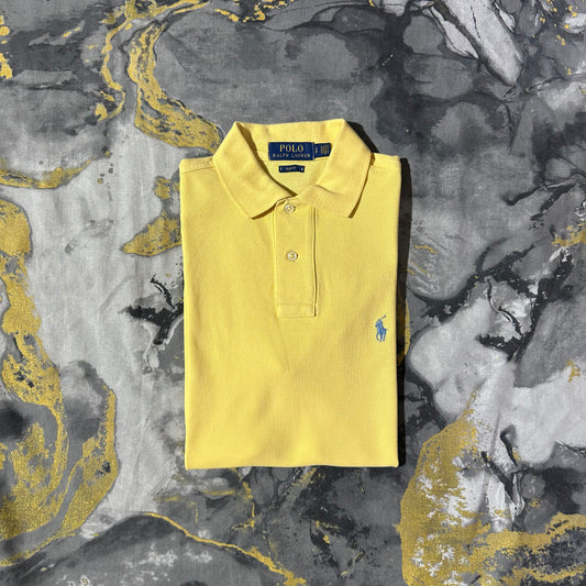 Ralph Lauren Slimfit Yellow Pique Cotton Polo