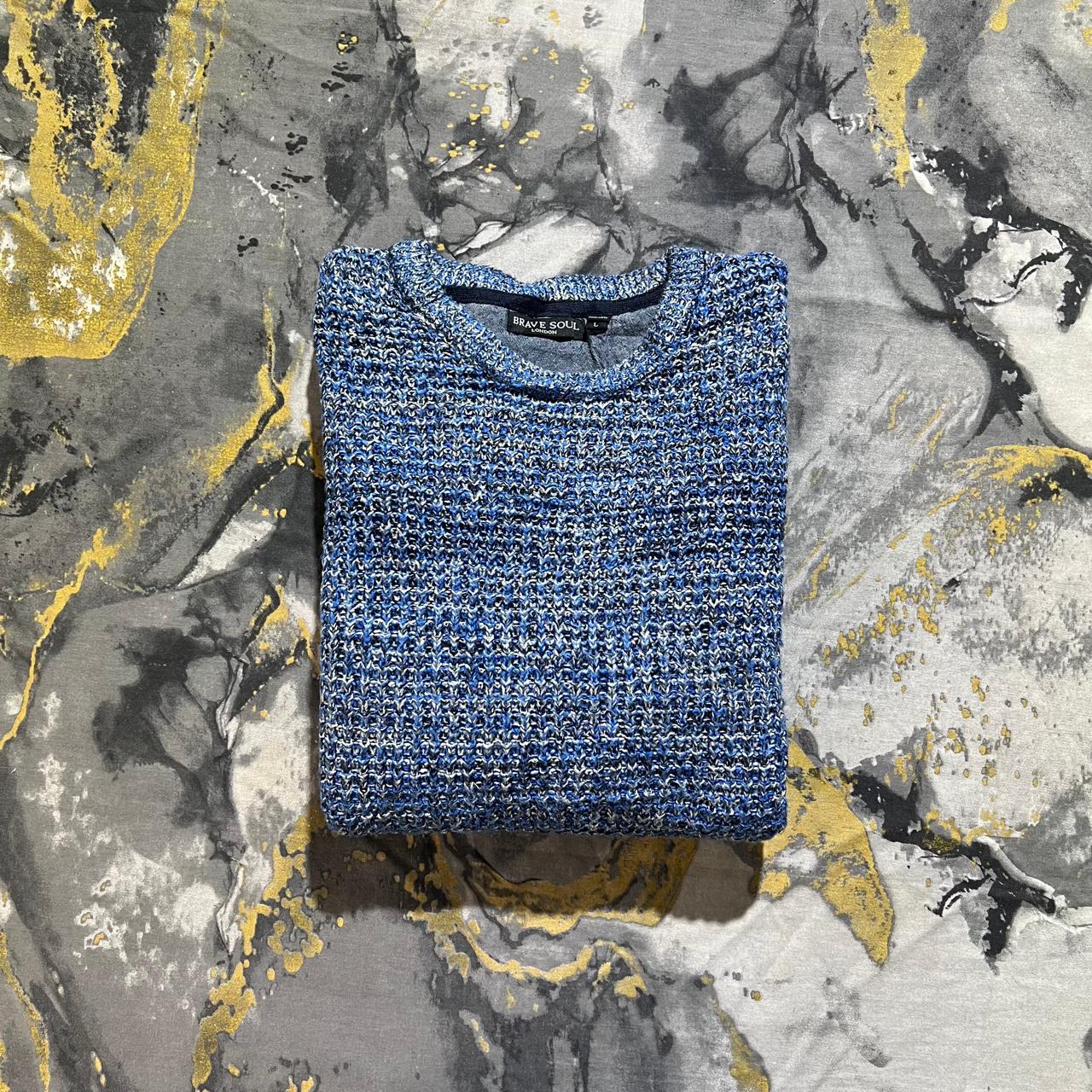 Blue Blend Textured Sweater