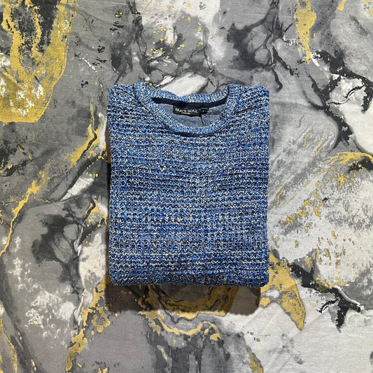 Blue Blend Textured Sweater