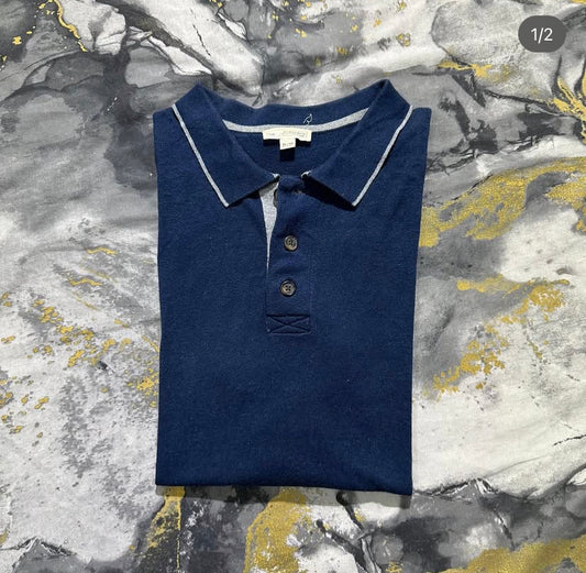 GAP Cotton Dark Blue Buttoned Polo