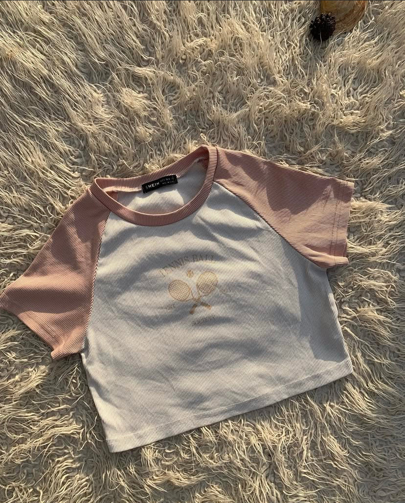 Raglan Sleeve Cropped Shirt