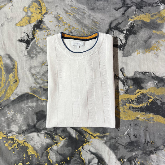 Knitted White T-Shirt