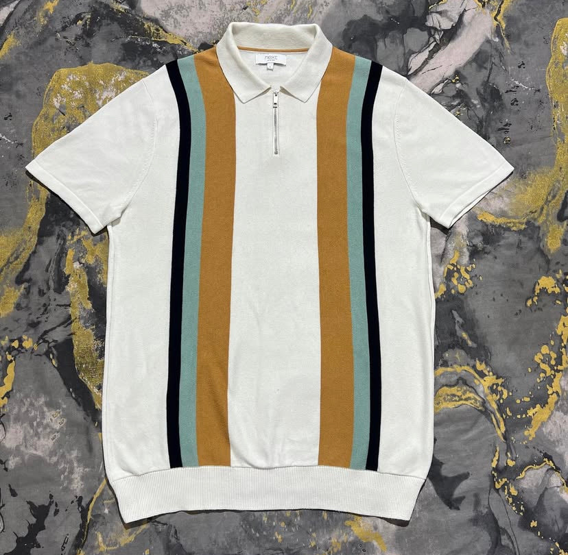White Multi-Shaded Polo