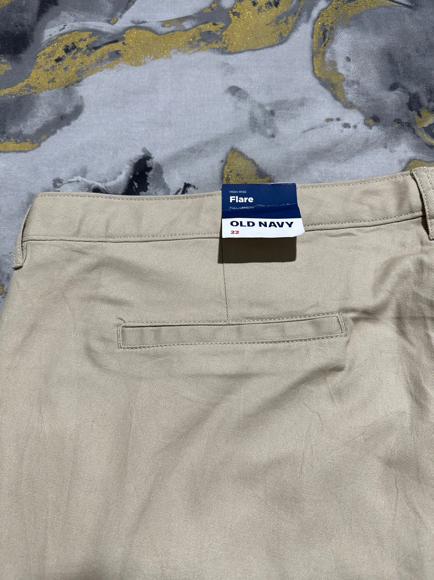 Old Navy Light Beige Flare Fine Cotton Pants