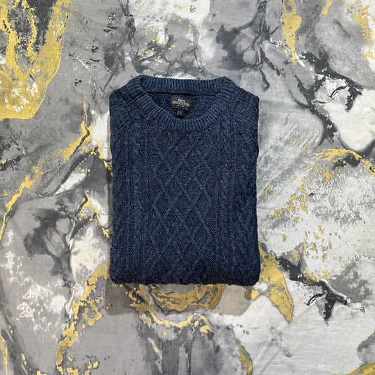 Blue Cable Knit Sweater