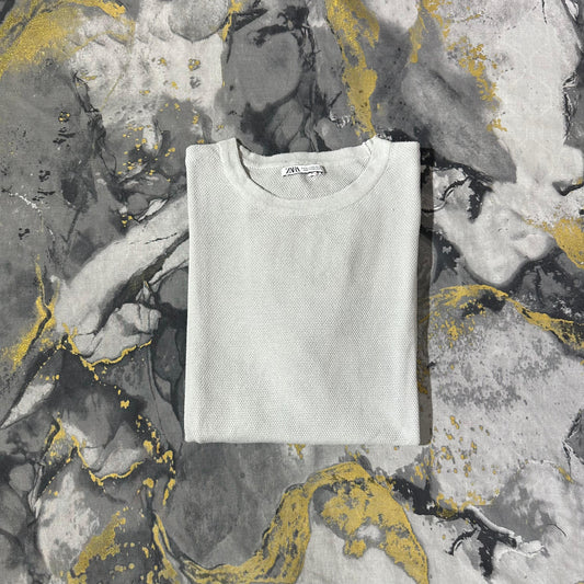 Light Grey Textured T-Shirt