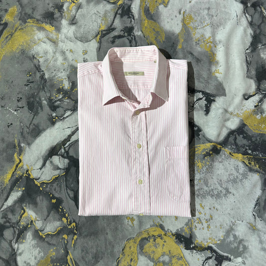 Burberry Pink & White Class Buttoned Down
