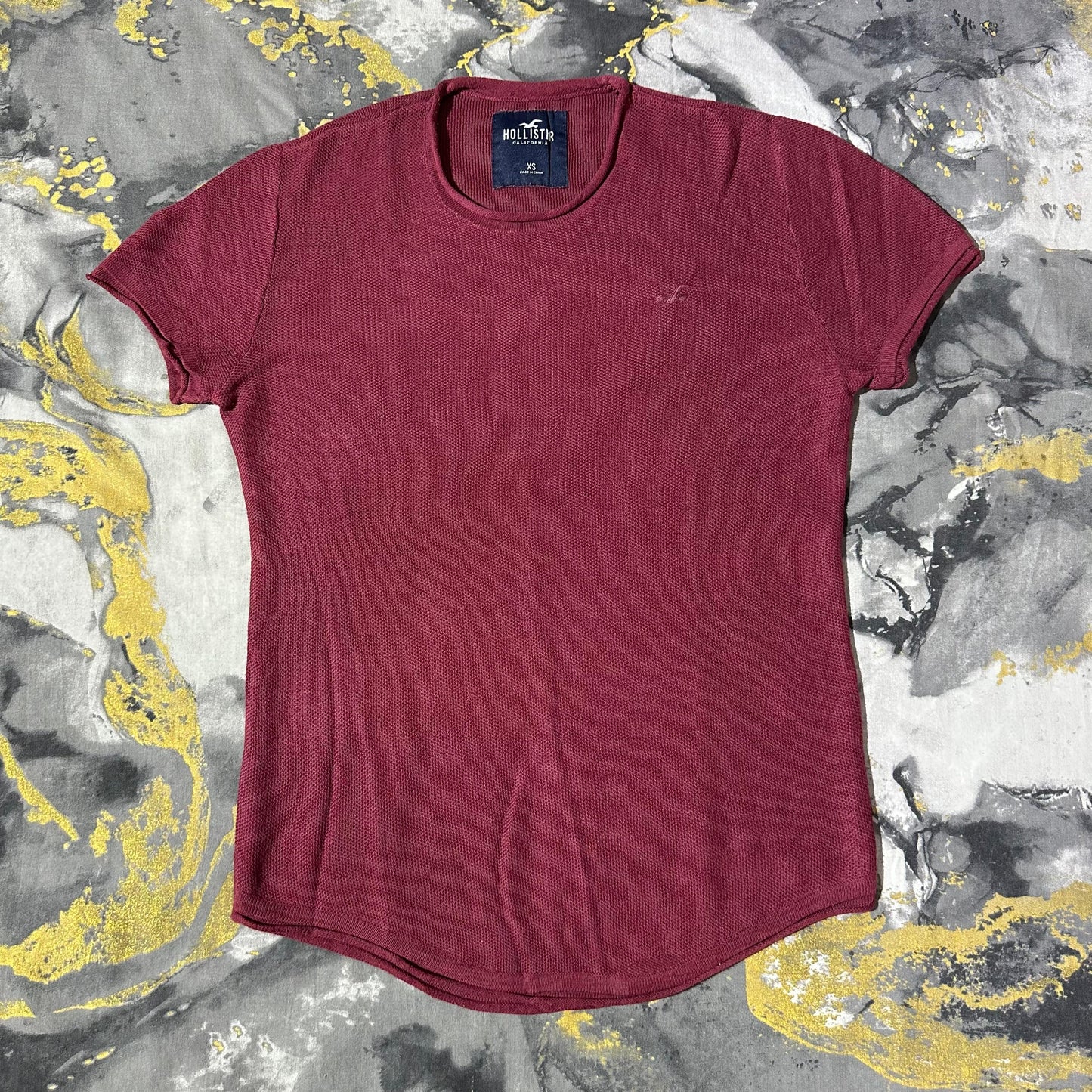 Hollister Knitted Dark Red T-Shirt
