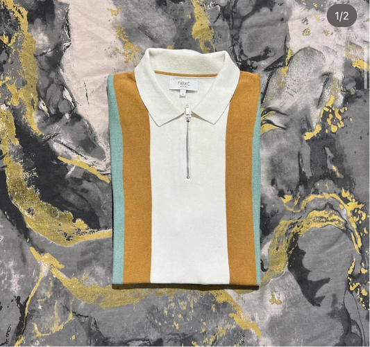 White Multi-Shaded Polo