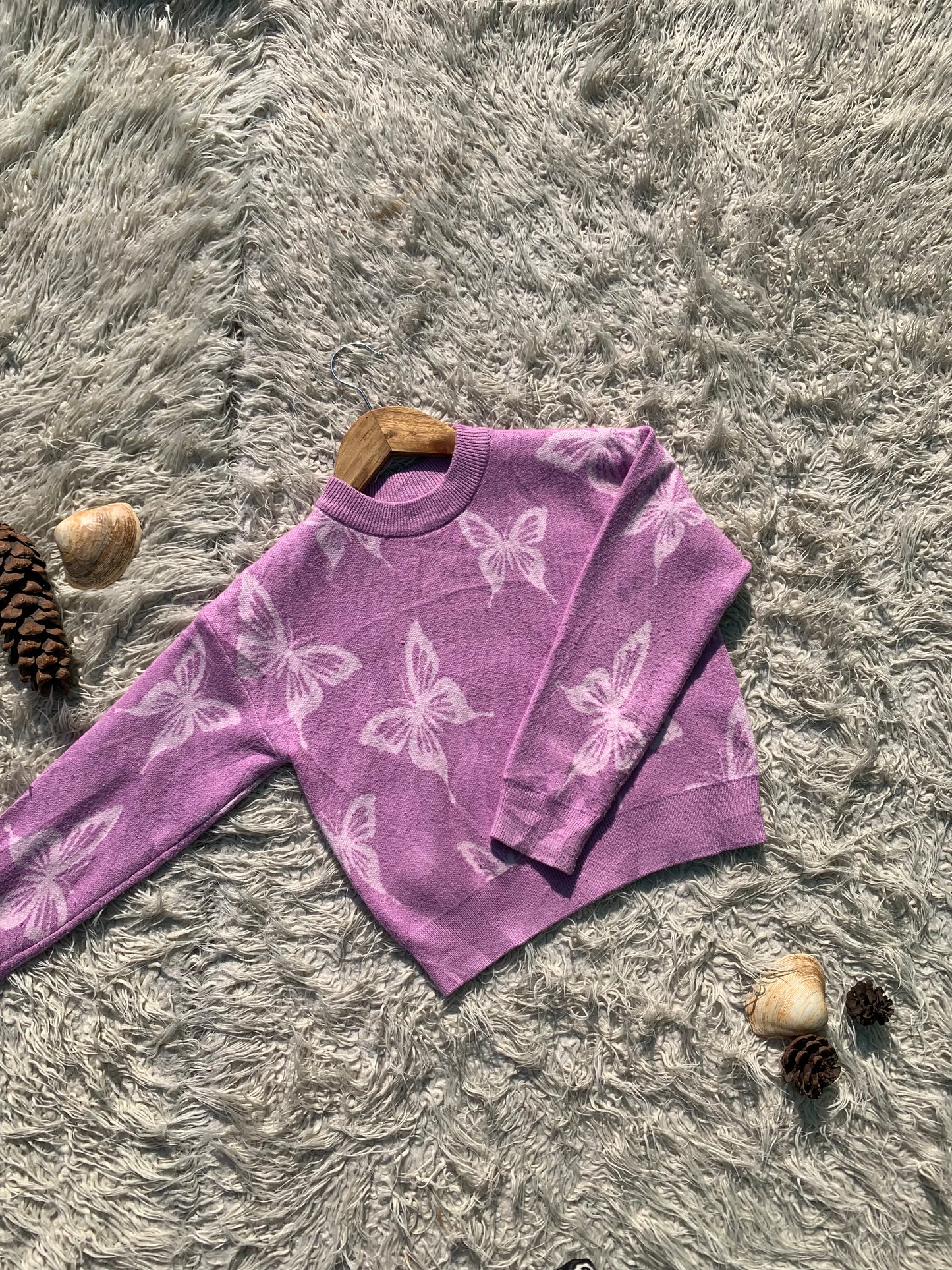 Pink Butterfly Sweater