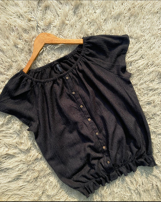 Black Off-Shoulder Shirt