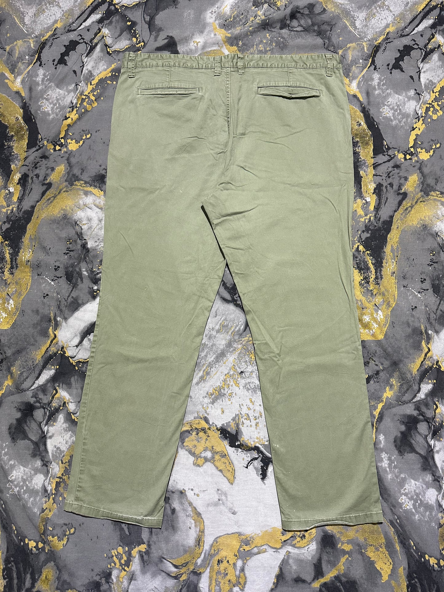 Kiabi Sage Green Cotton Pants
