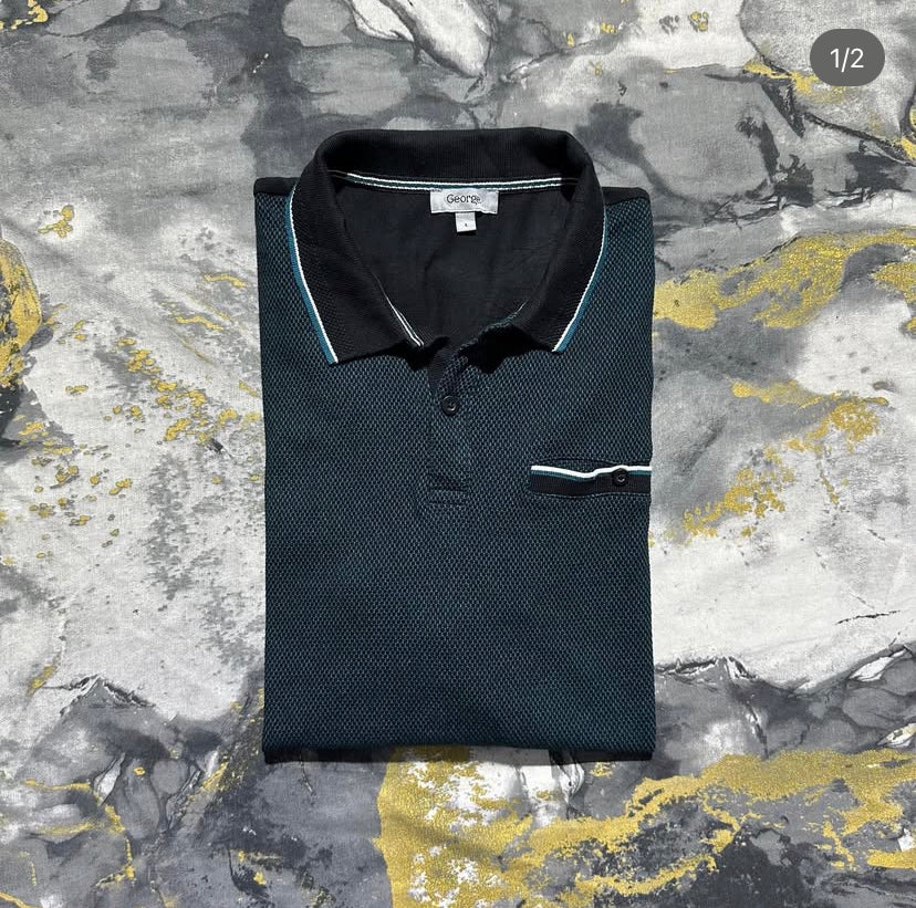 Sea Green Black Blend Polo