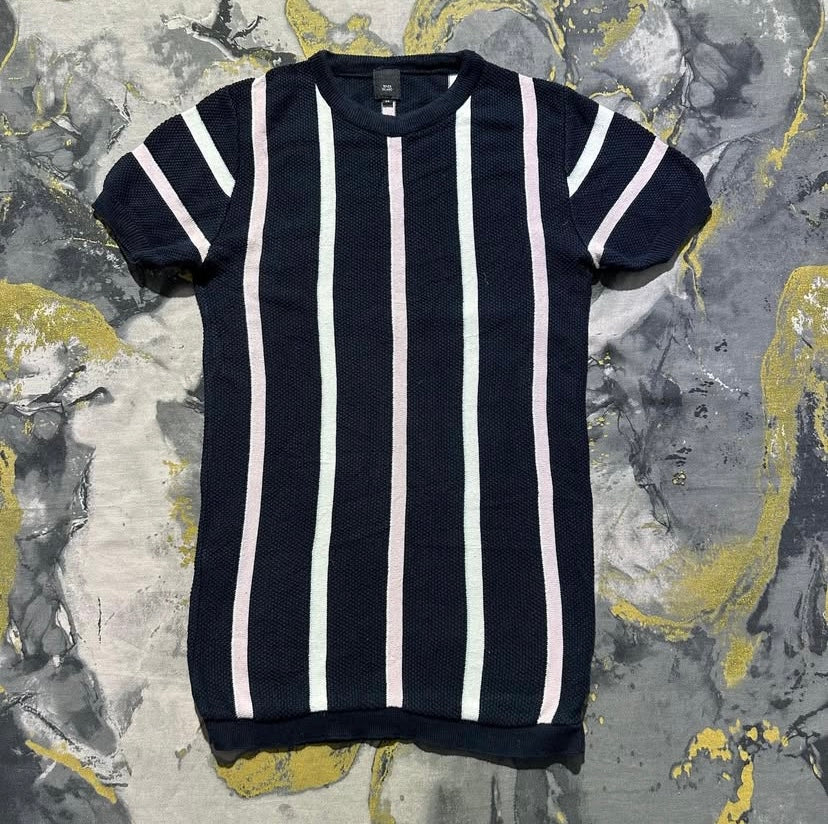 Navy-Blue Striped T-Shirt