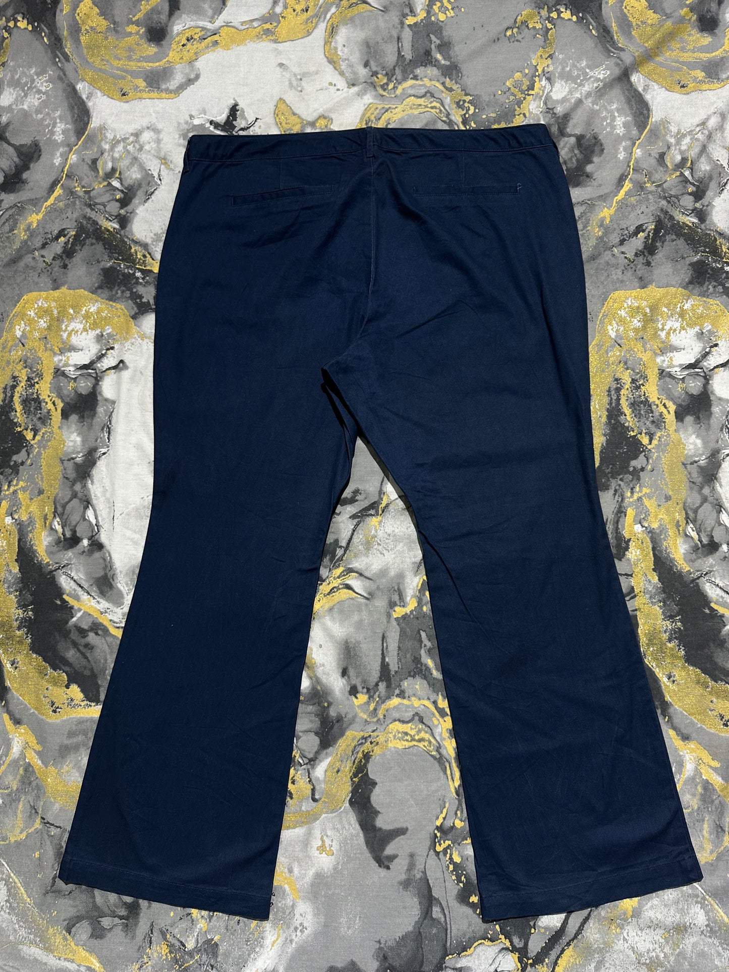 Old Navy Dark Blue Flare Cotton Pants