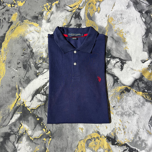 Ralph Lauren Dark Navy Blue Pique Cotton Polo