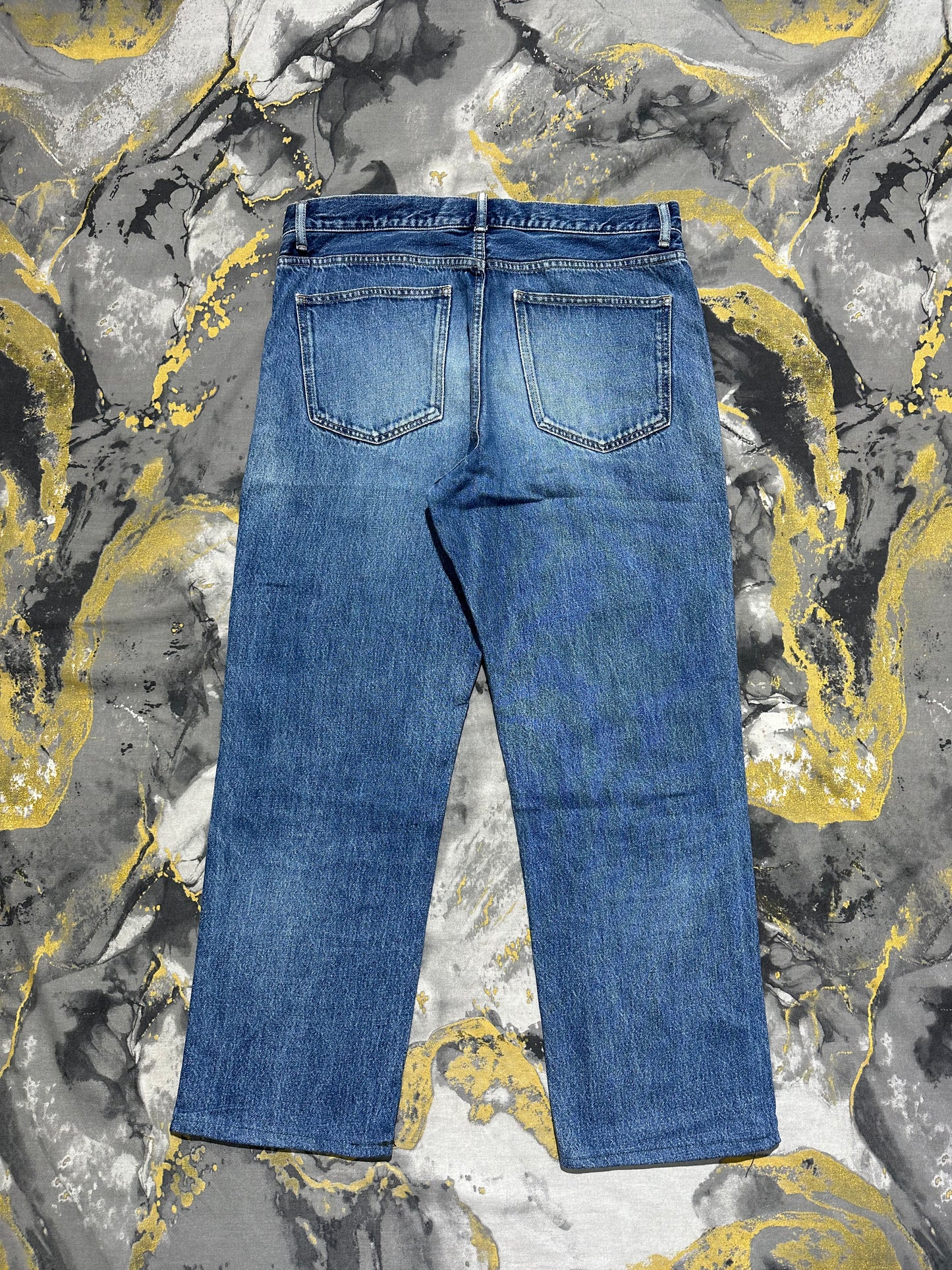 Uniqlo Blue Washed Pattern Jeans