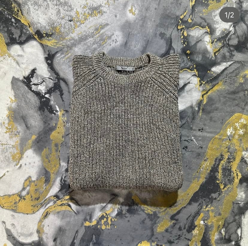 Dark Beige Knitted Sweater