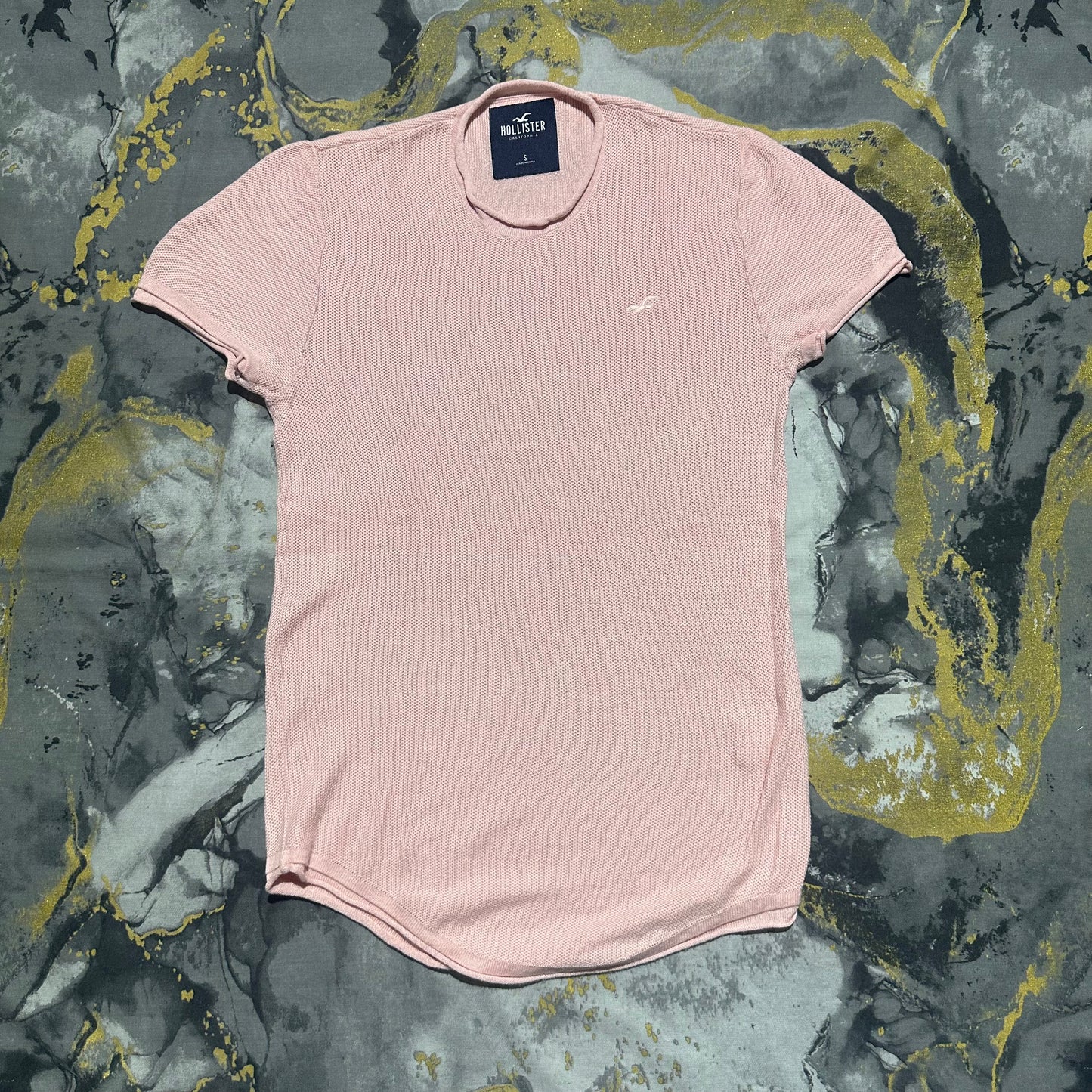 Hollister Pastel Pink Knitted T-Shirt