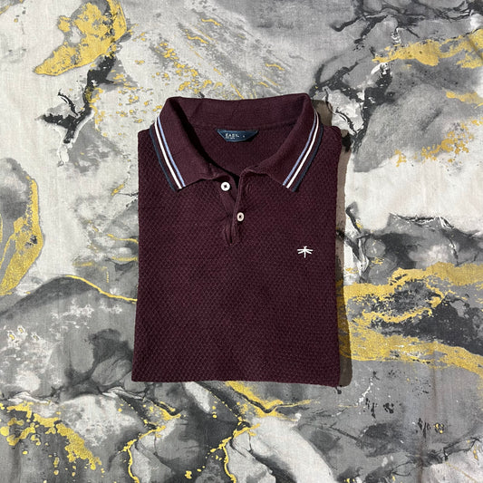 Maroon Pattern Knit Polo