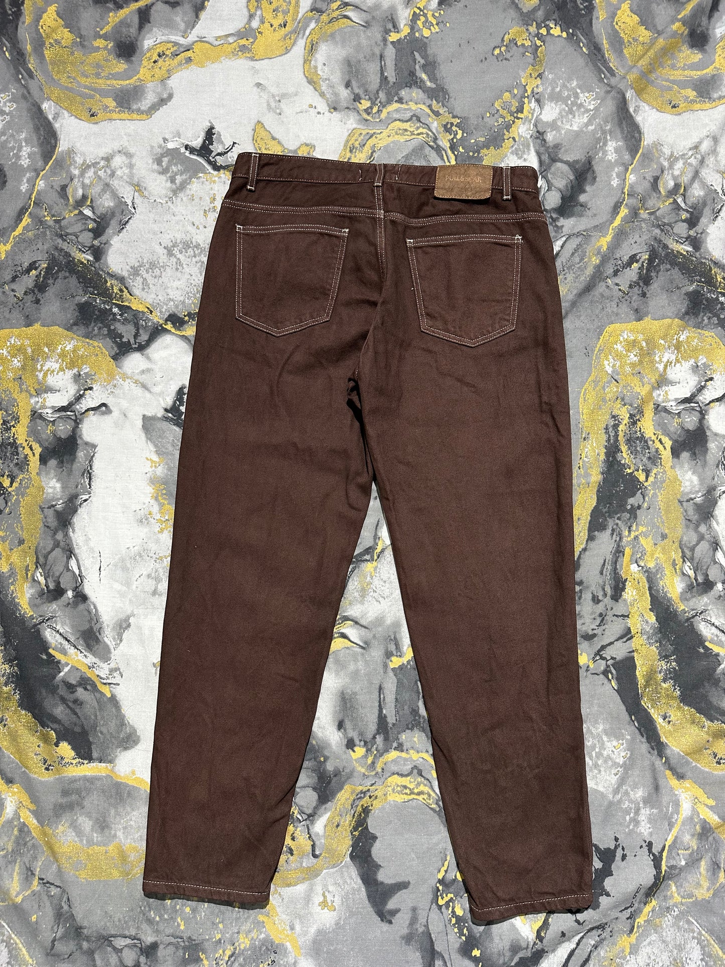 Pull & Bear Mocha Brown Straight Fit Jeans