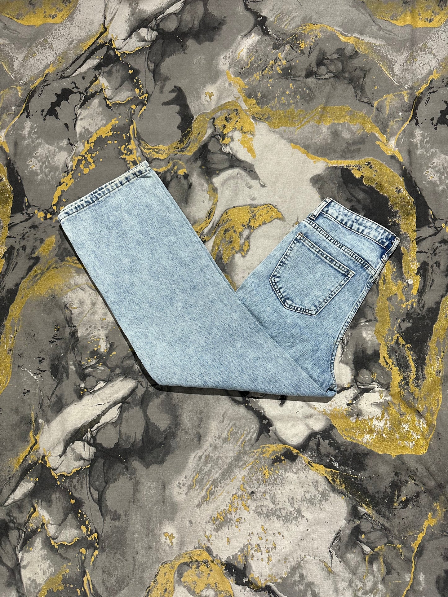 Blue Ripped Baggy Jeans