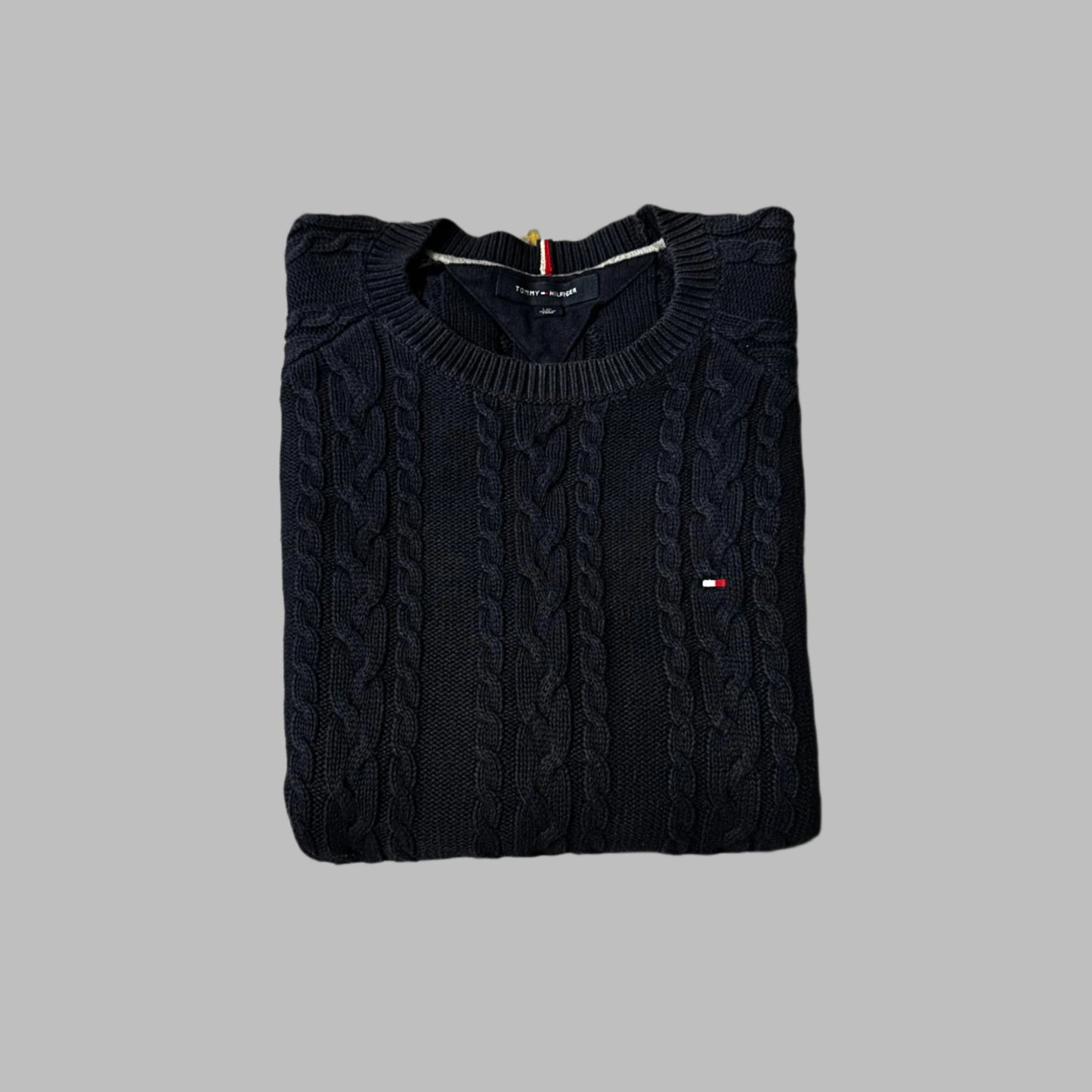 Medium Navy Blue Drop Needle Sweater