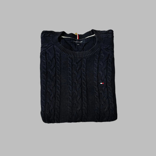 Medium Navy Blue Drop Needle Sweater