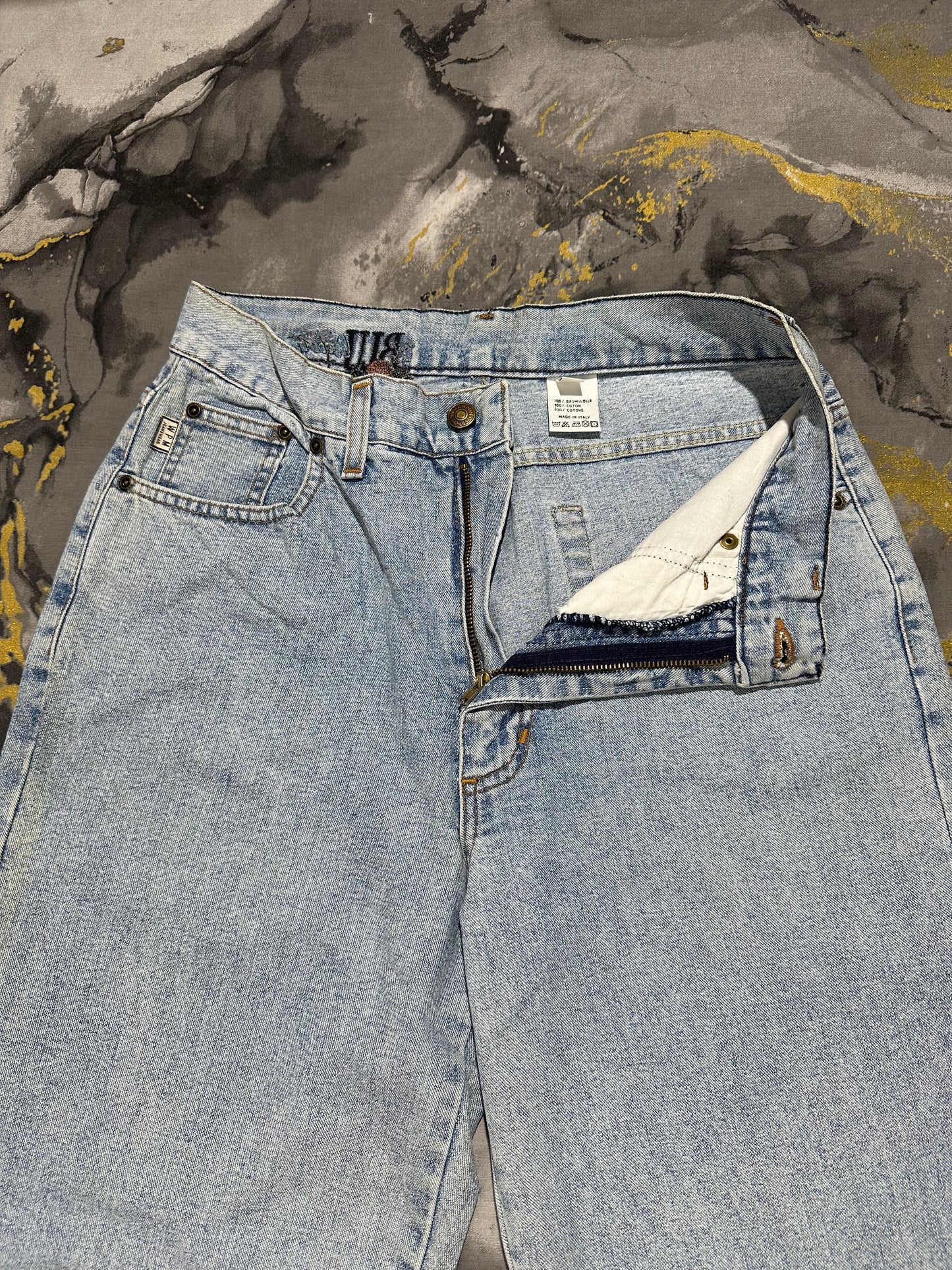 Italian Boot Cut Light Blue Denim Jeans (Made in Italy)