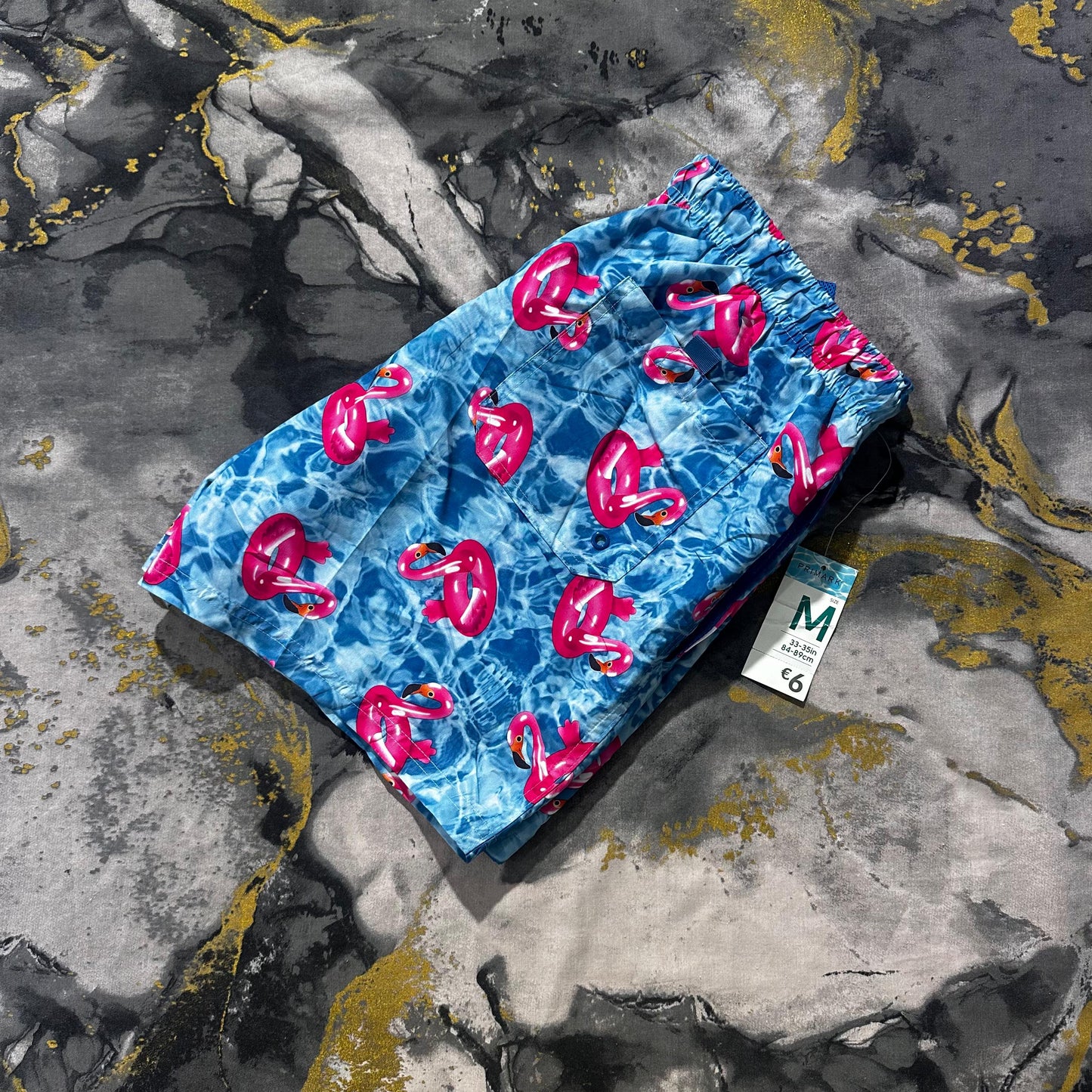Light Blue Water Print Shorts