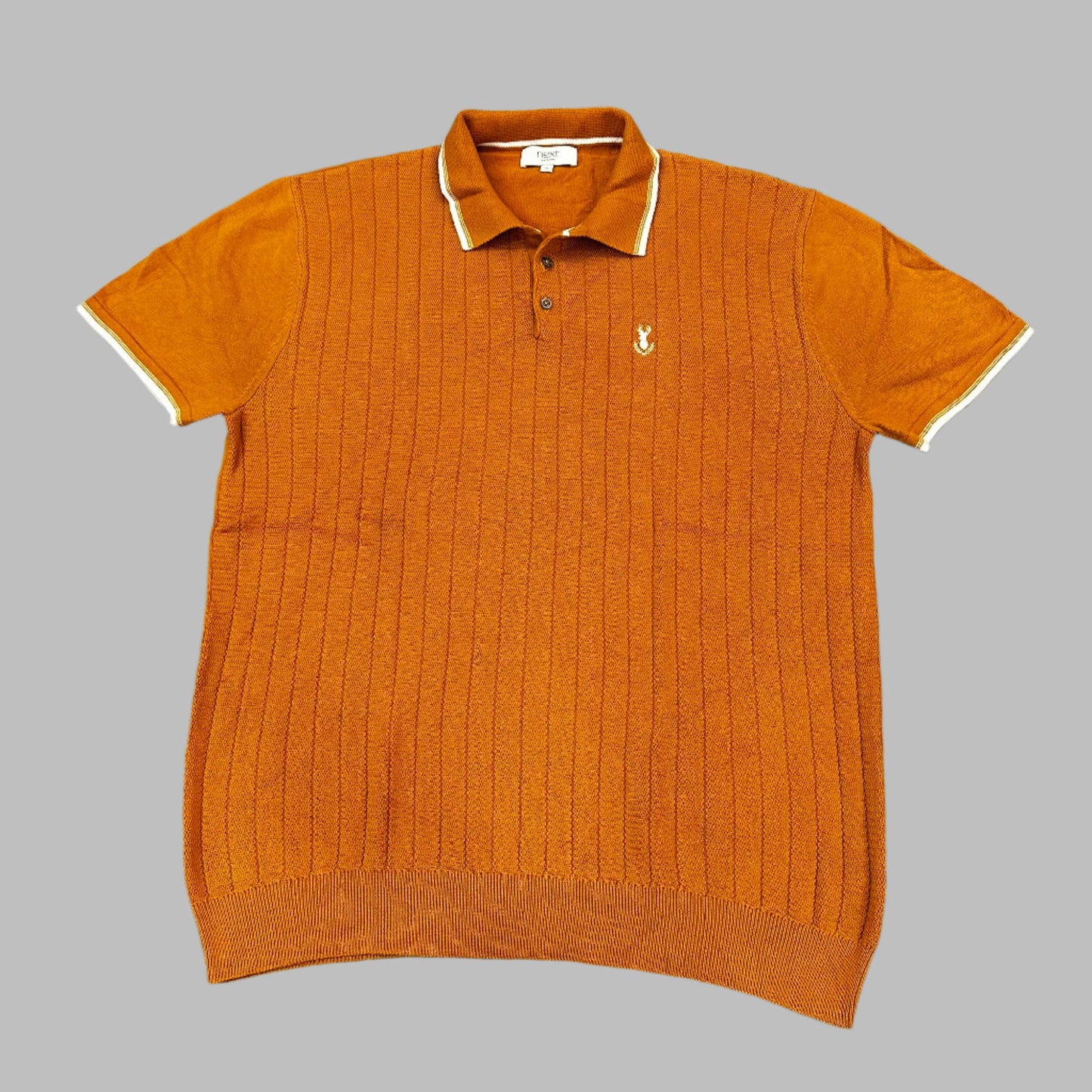Knitted Half Sleeve Zipper Polo