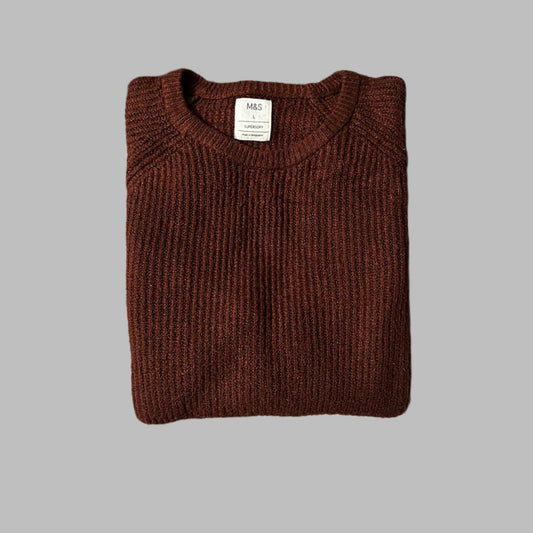 Brown Supersoft Cotton Knitted Sweater