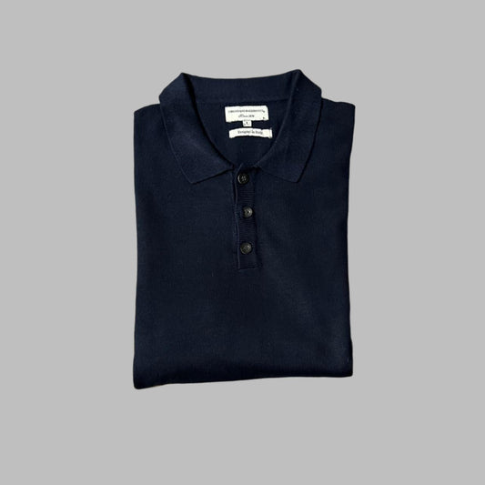 Silk Cotton Royal Blue Full sleeves Polo