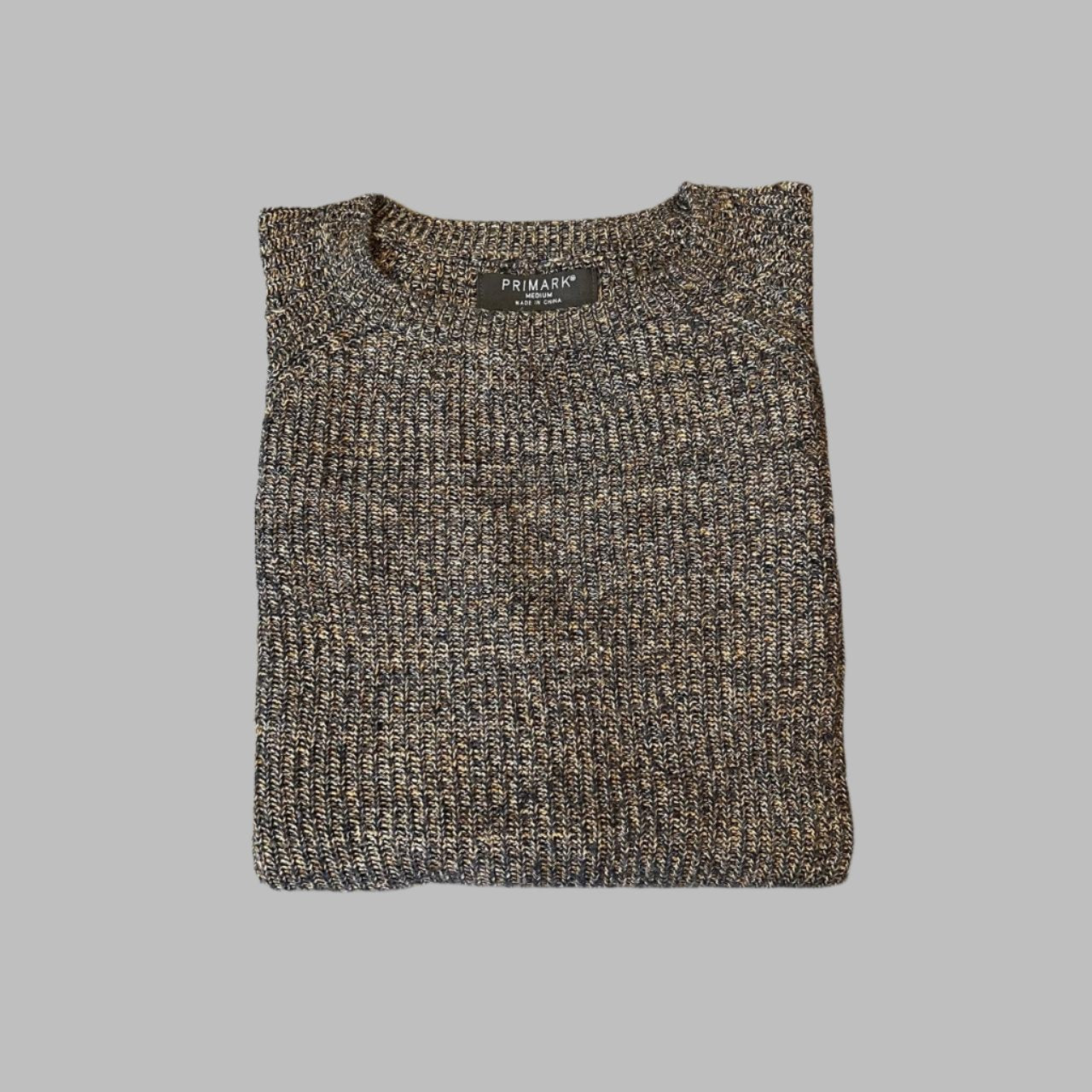 Light Brown Soft Cotton Knitted Full Sleeves Sweater