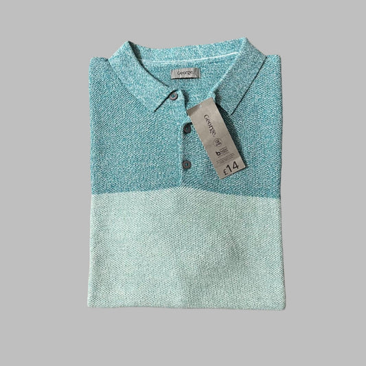 Light Blue Color Half Sleeves Knit Polo