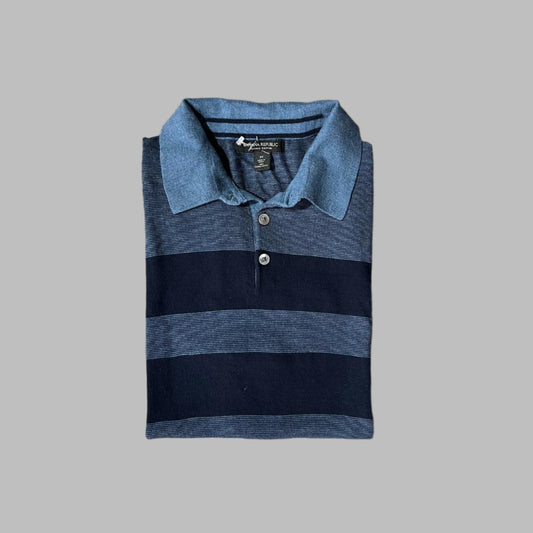 Blue Supima Cotton Knitted Polo