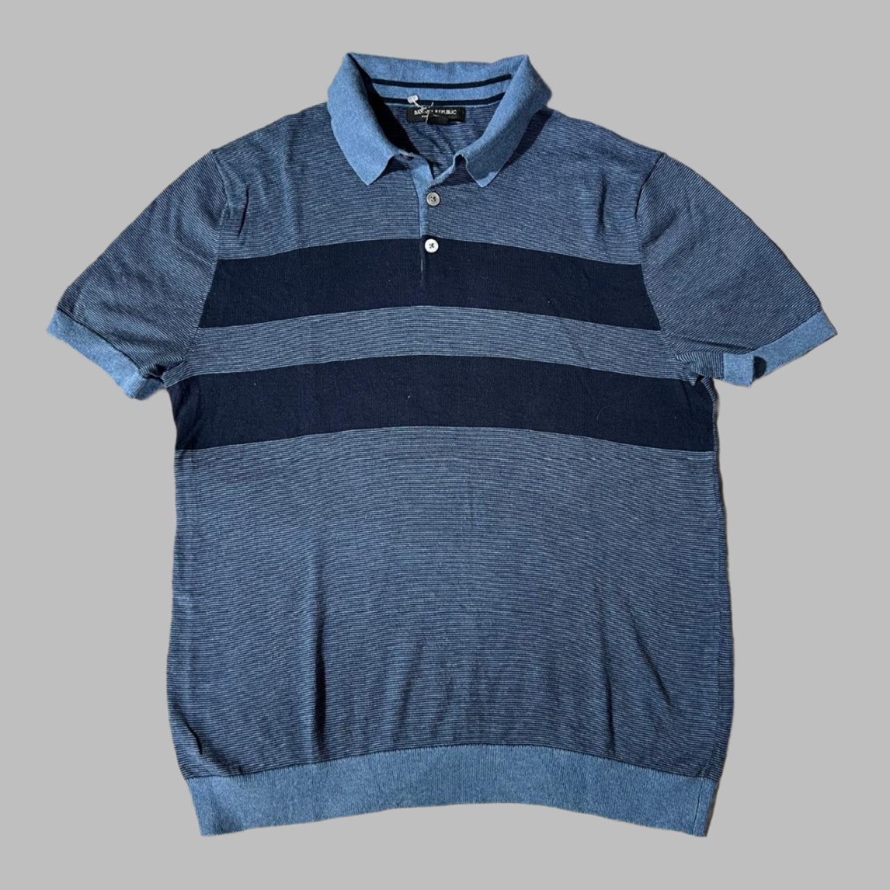 Blue Supima Cotton Knitted Polo