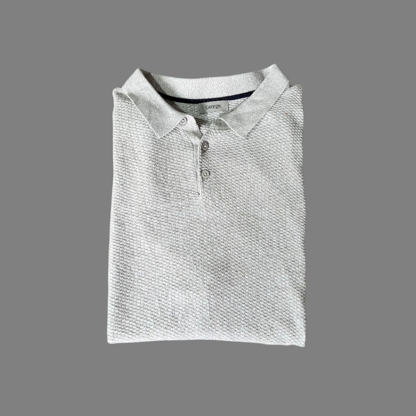 Soft Cotton Textured Waffle Knit Polo