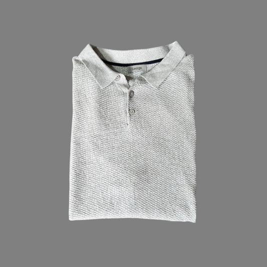 Soft Cotton Textured Waffle Knit Polo